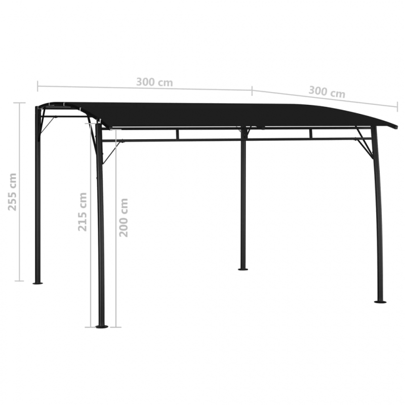 Garten-Sonnenschutz 3x3x2,55 m Anthrazit