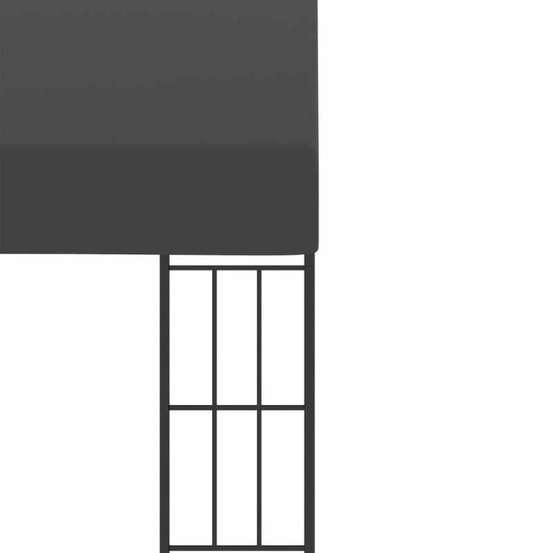 Wand-Pavillon 3x6 m Anthrazit Stoff