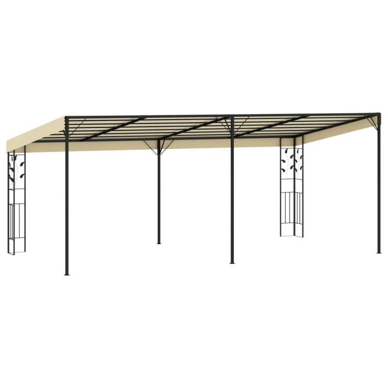 Wand-Pavillon 6x3x2,5 m Cremeweiß