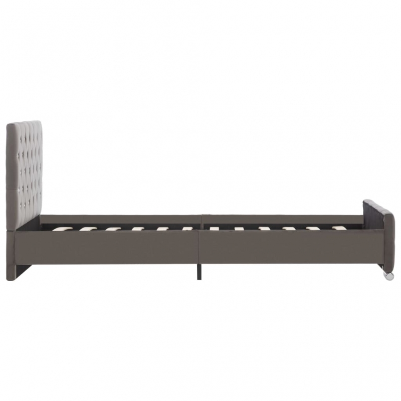 Bettgestell Grau Samt 100x200 cm