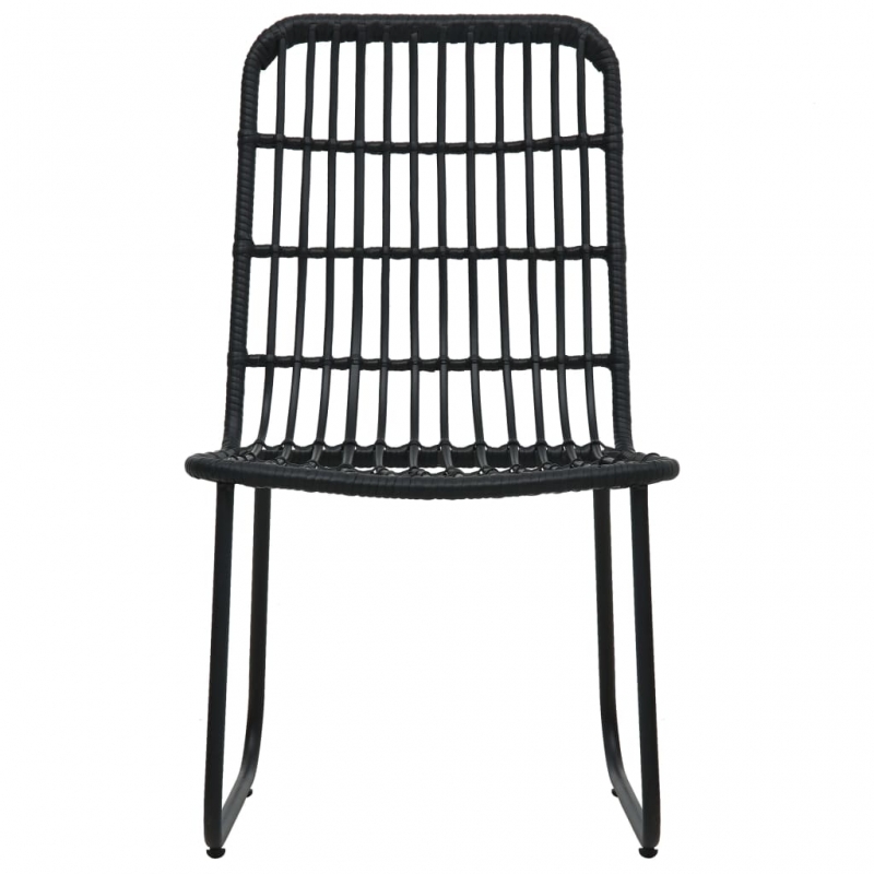 3-tlg. Bistro-Set Poly Rattan Schwarz