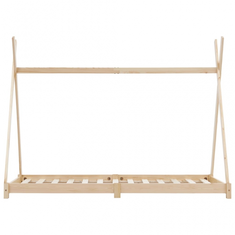Kinder-Bettgestell Massivholz Kiefer 70 x 140 cm