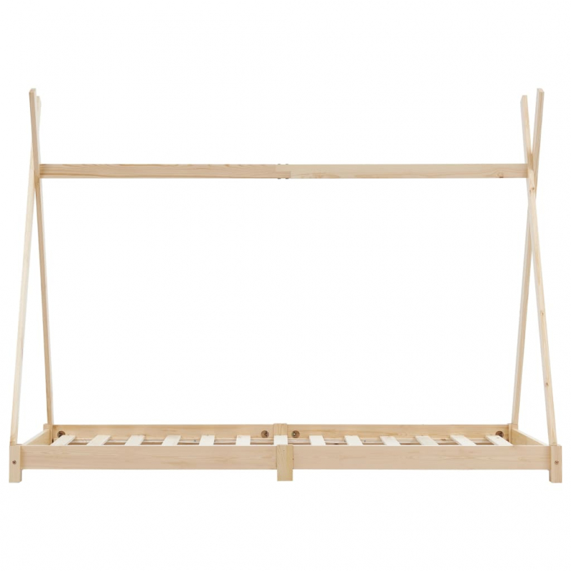 Kinder-Bettgestell Massivholz Kiefer 80 x 160 cm