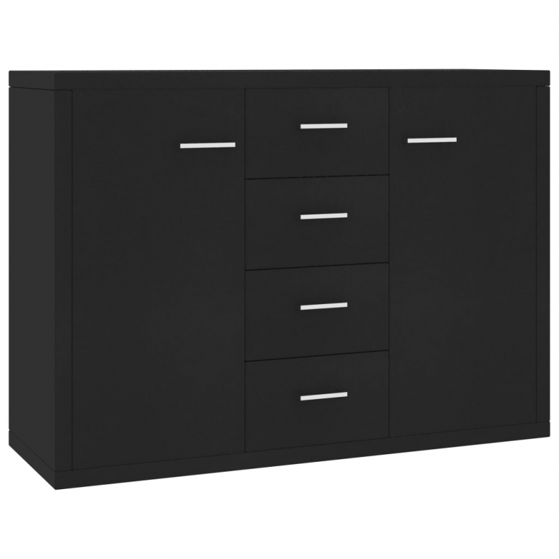 Sideboard Schwarz 88x30x65 cm Holzwerkstoff