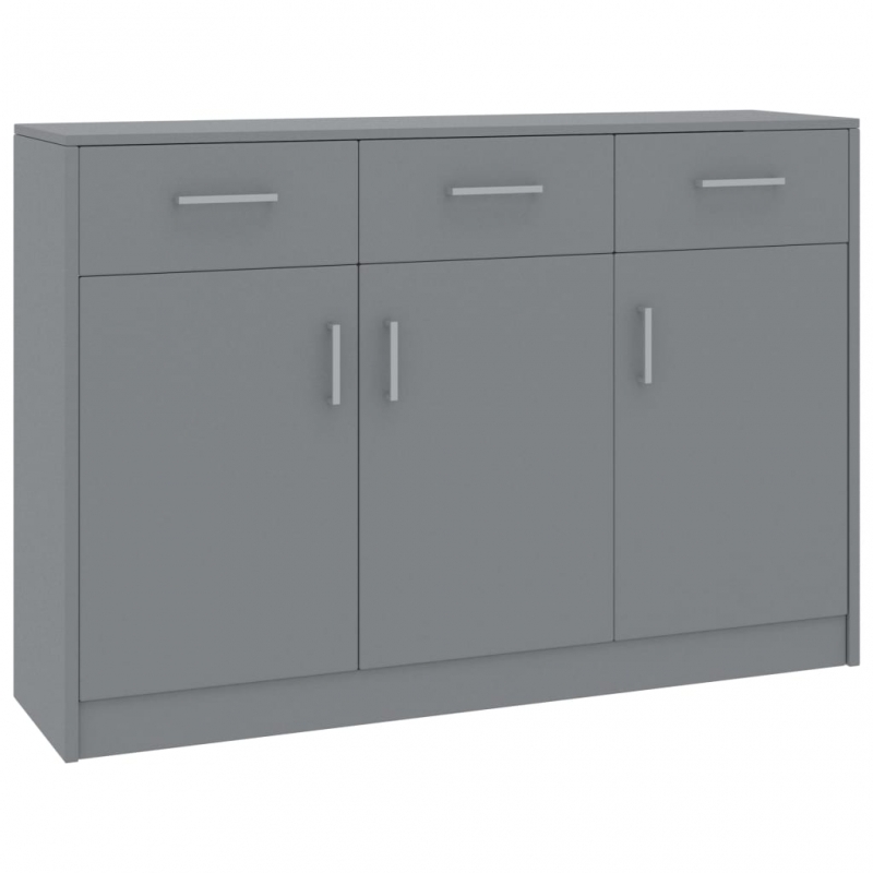 Sideboard Grau 110x30x75 cm Holzwerkstoff