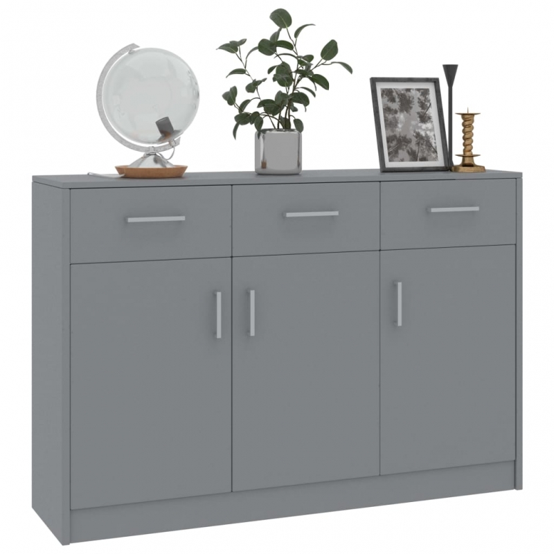 Sideboard Grau 110x30x75 cm Holzwerkstoff