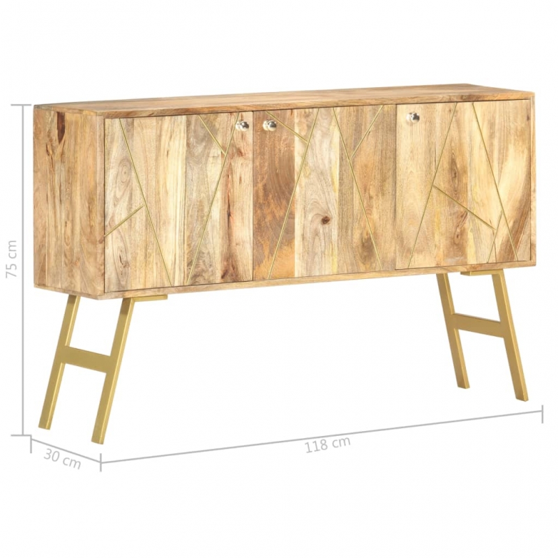 Sideboard 118x30x75 cm Massivholz Mango