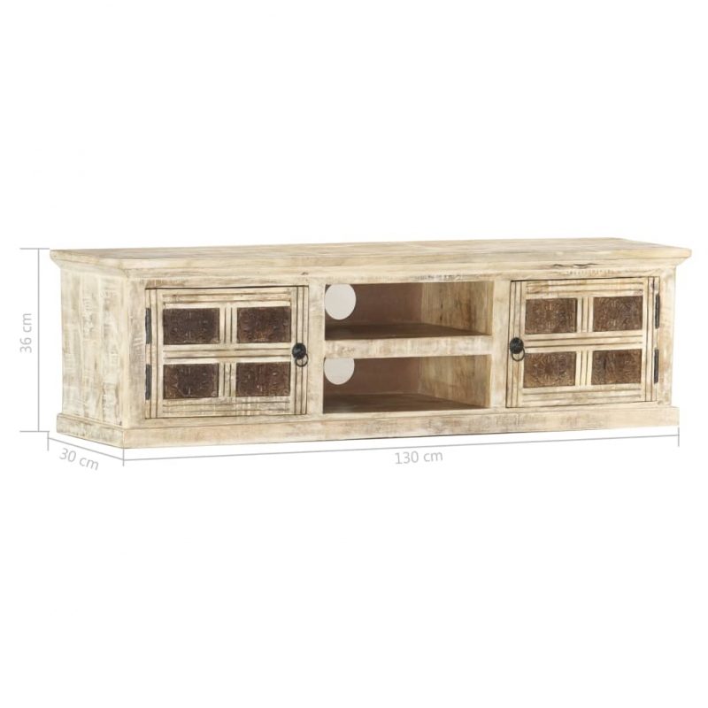 TV-Schrank 130×30×36 cm Massivholz Mango