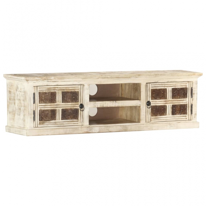 TV-Schrank 130×30×36 cm Massivholz Mango