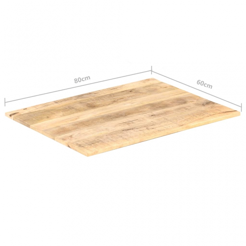 Tischplatte Massivholz Mango 15-16 mm 80x60 cm