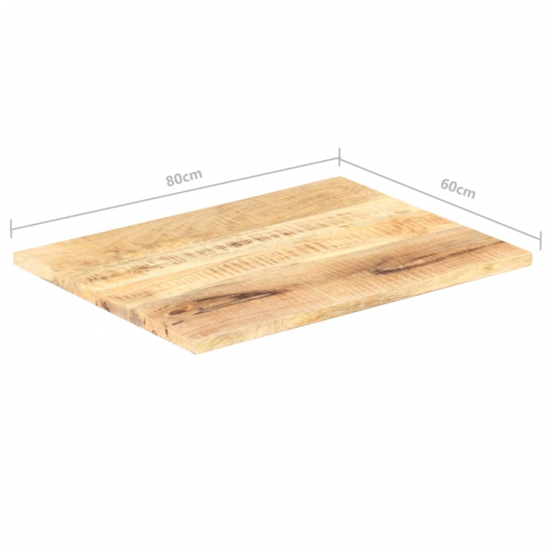 Tischplatte Massivholz Mango 25-27 mm 80x60 cm