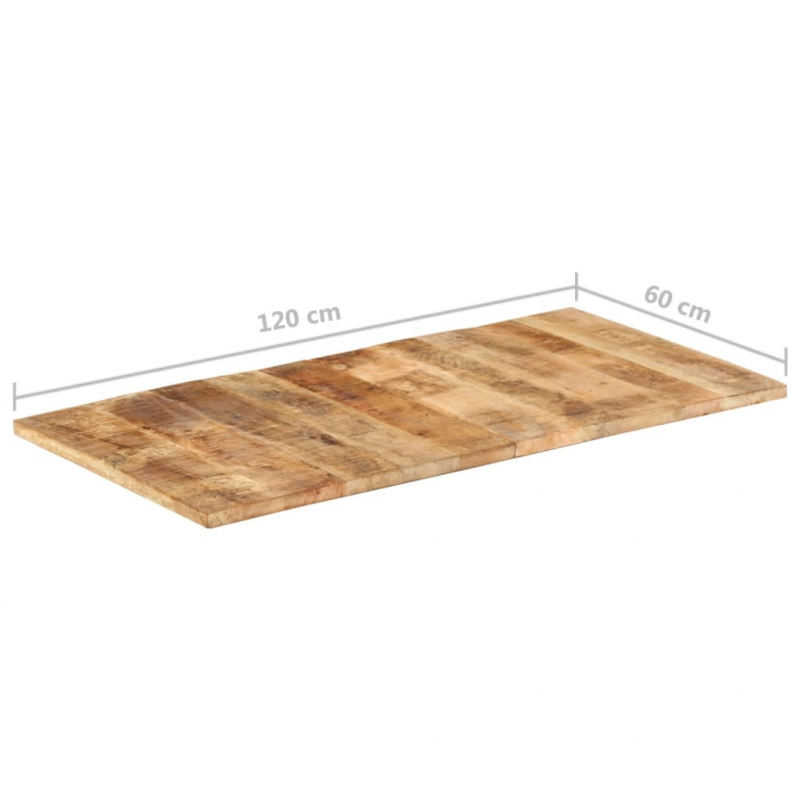 Tischplatte Massivholz Mango 25-27 mm 120x60 cm
