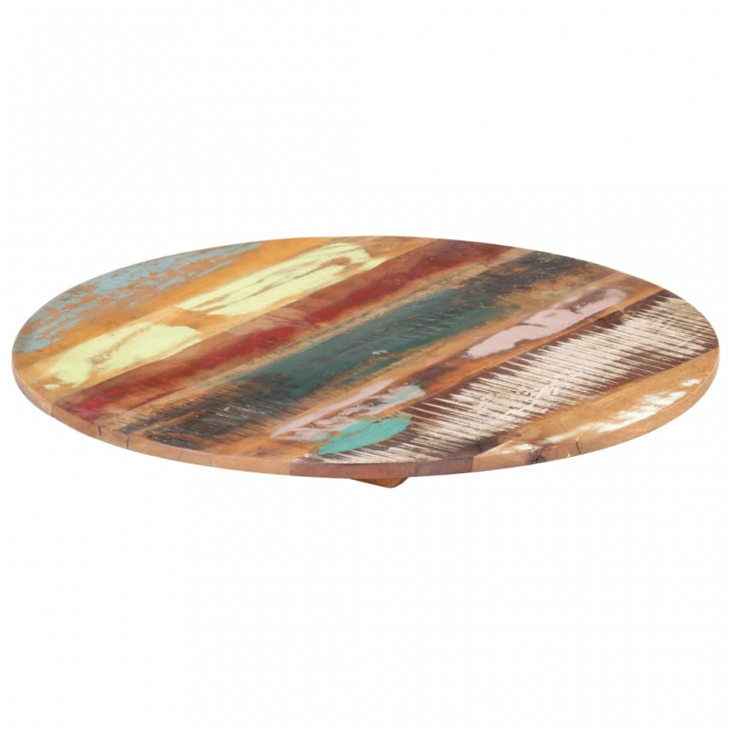 Tischplatte Rund 50 cm 15-16 mm Altholz Massiv