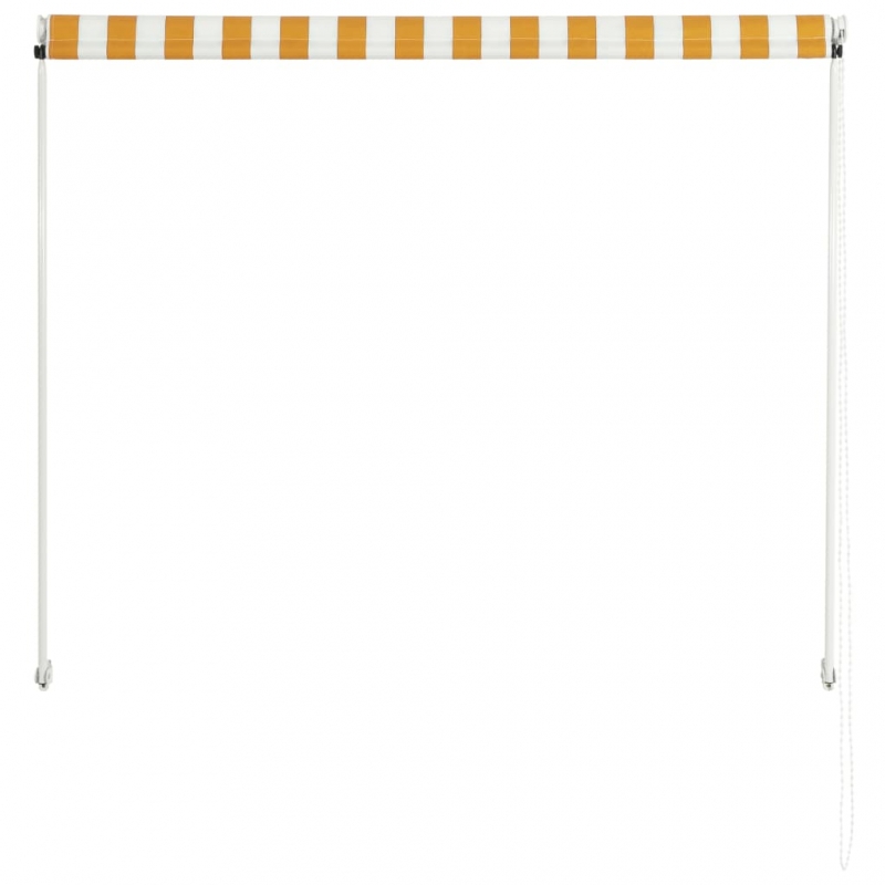 Einziehbare Markise 100×150 cm Gelb und Weiß