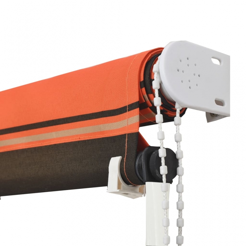 Einziehbare Markise 150×150 cm Orange und Braun