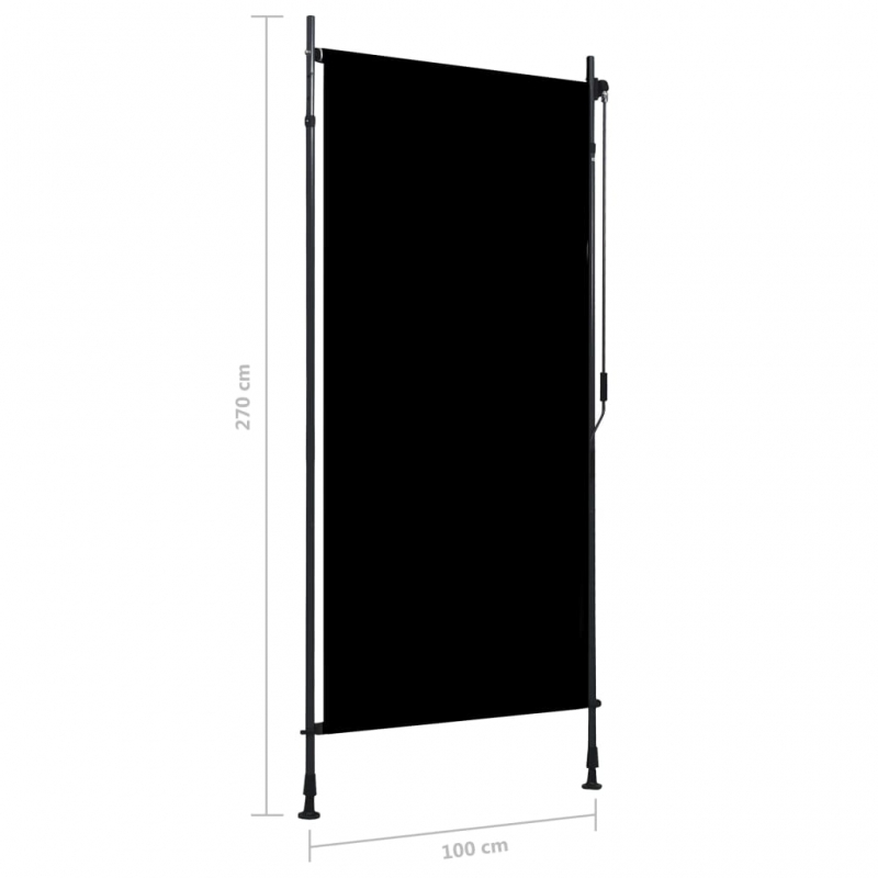Außenrollo 100 x 270 cm Anthrazit
