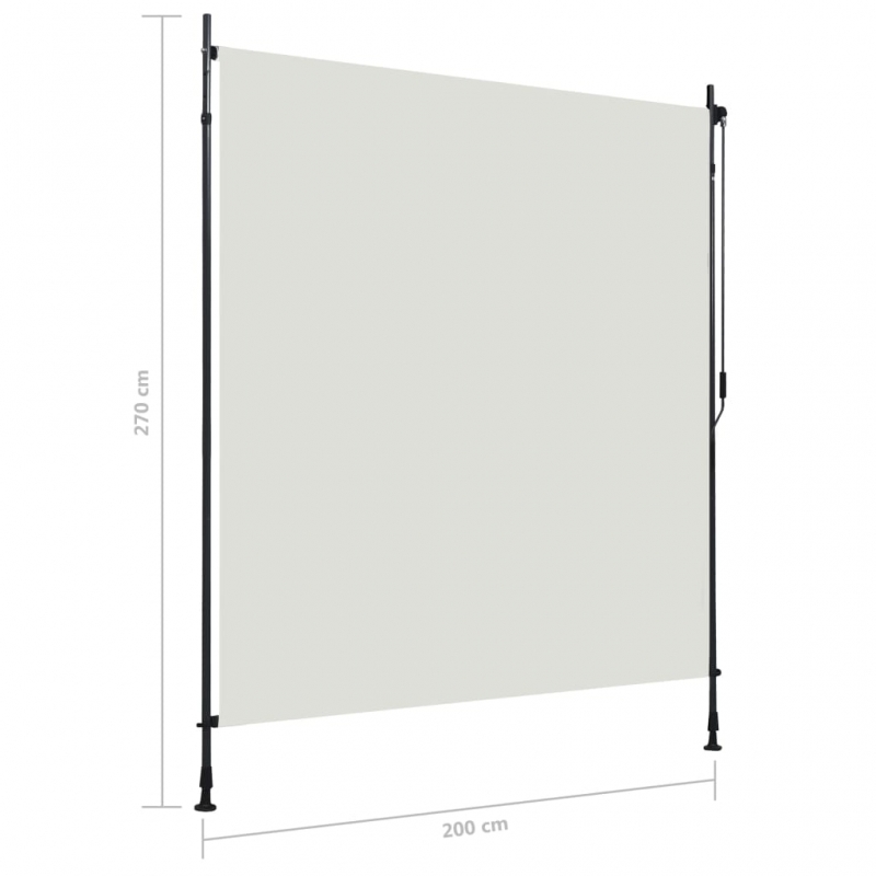 Außenrollo 200 x 270 cm Creme