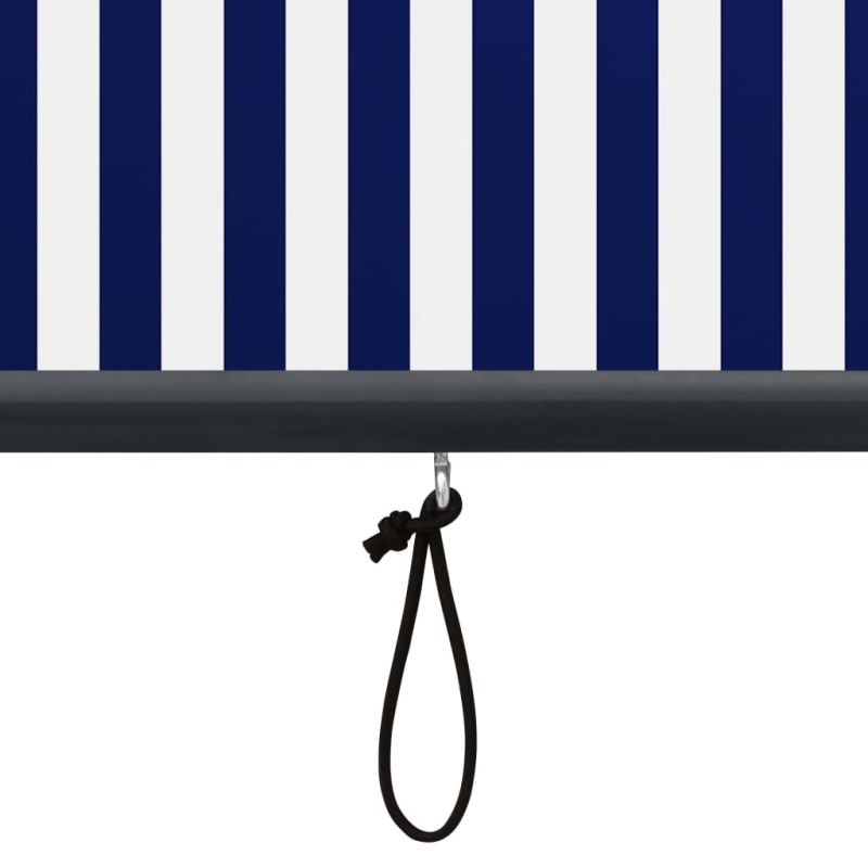 Außenrollo 100 x 250 cm Blau und Weiß