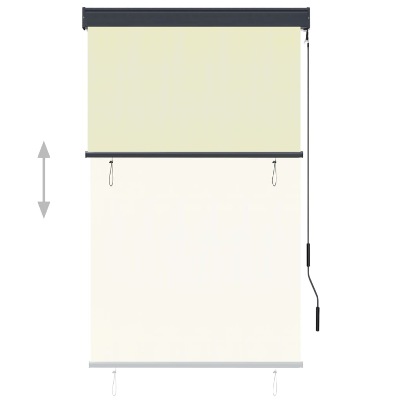 Außenrollo 100 x 250 cm Cremeweiß