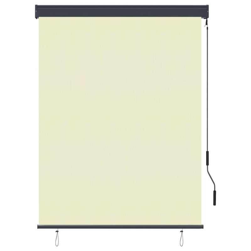 Außenrollo 120 x 250 cm Cremeweiß