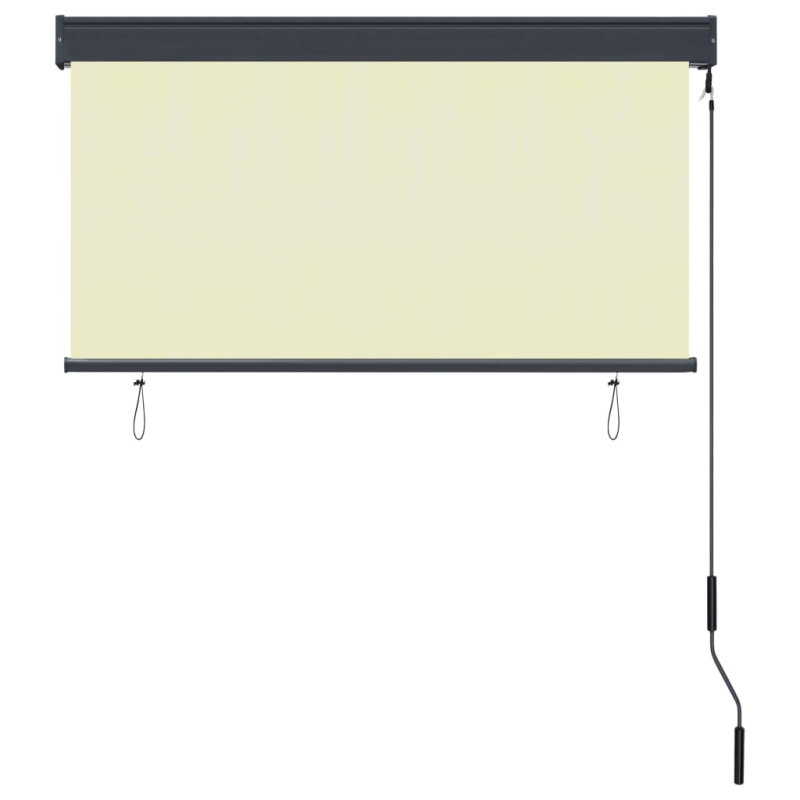 Außenrollo 120 x 250 cm Cremeweiß