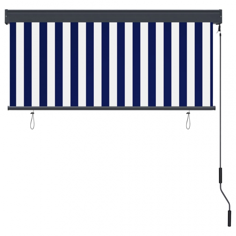 Außenrollo 140x250 cm Blau und Weiß