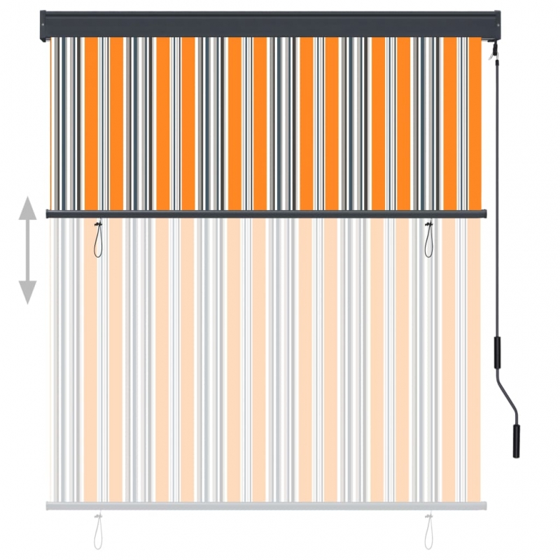 Außenrollo 140x250 cm Gelb und Blau