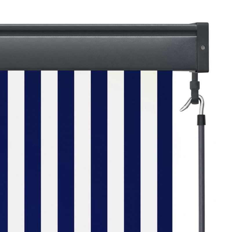 Außenrollo 160x250 cm Blau und Weiß