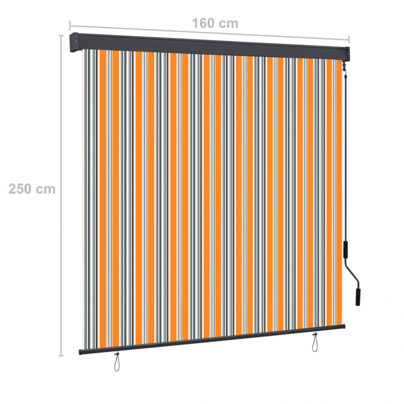 Außenrollo 160x250 cm Gelb und Blau