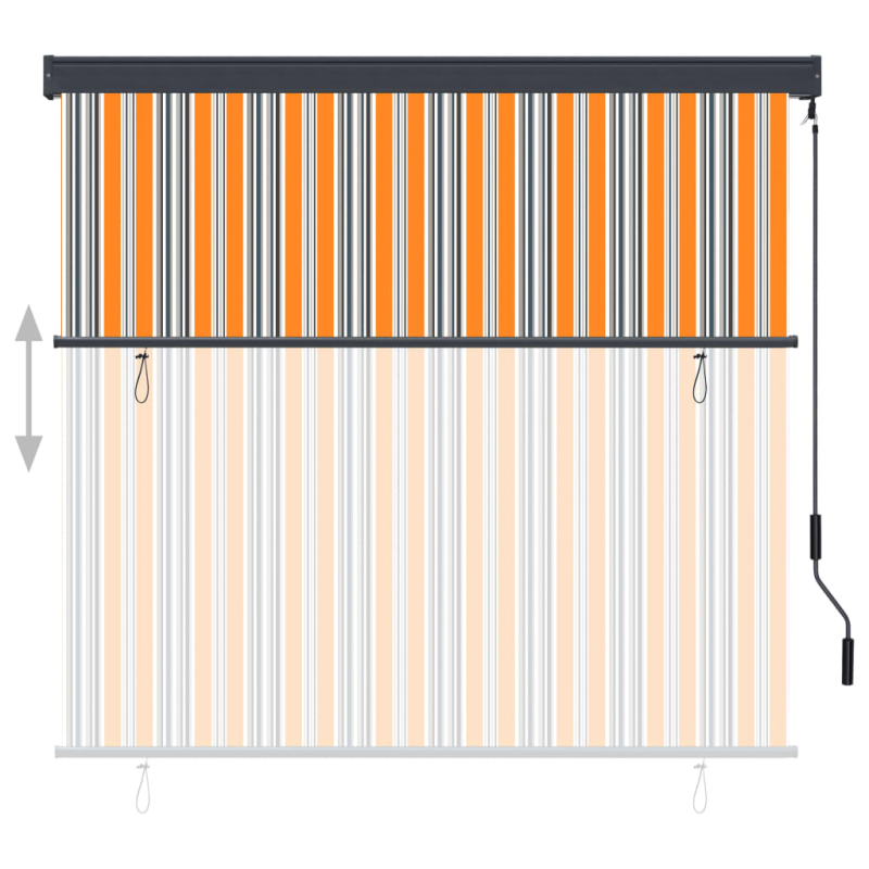 Außenrollo 170x250 cm Gelb und Blau