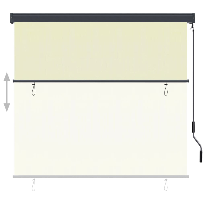 Außenrollo 170 x 250 cm Creme