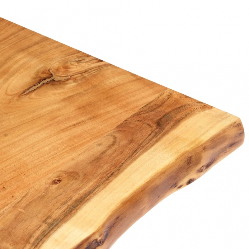 Tischplatte Massivholz Akazie 80x(50-60)x3,8 cm