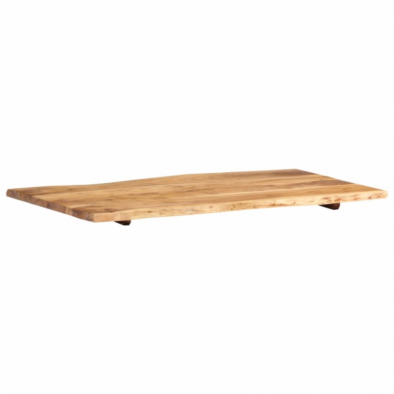 Tischplatte Massivholz Akazie 100x(50-60)x2,5 cm