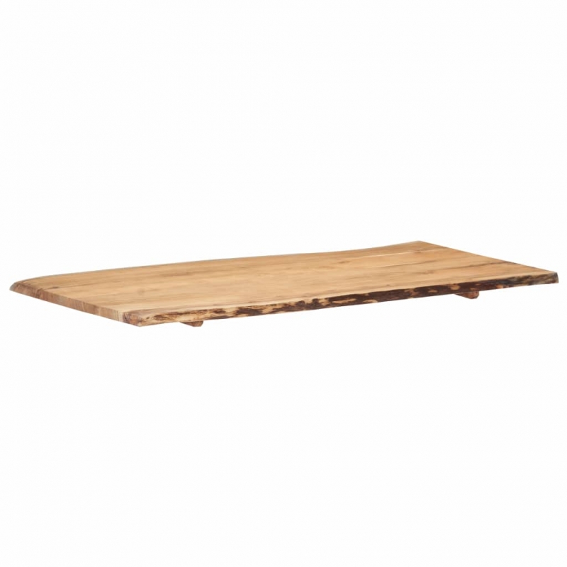 Tischplatte Massivholz Akazie 118x(50-60)x2,5 cm