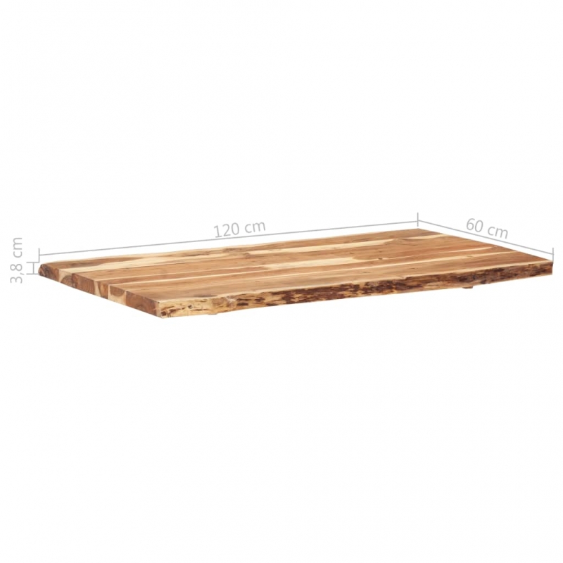 Tischplatte Massivholz Akazie 118x(50-60)x3,8 cm
