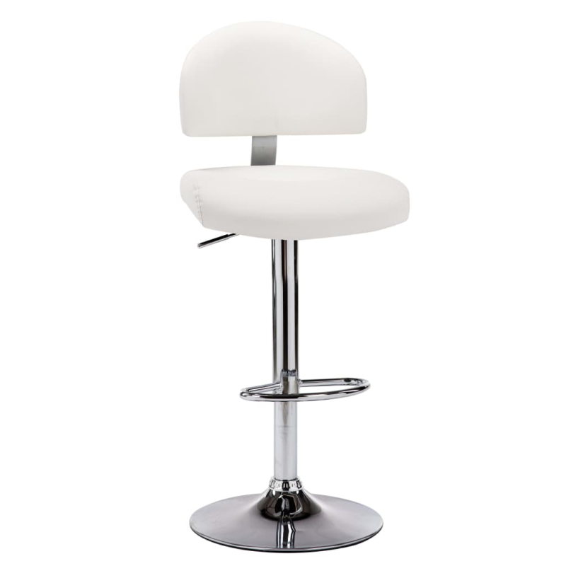 Barhocker 2 Stk. Weiß Kunstleder