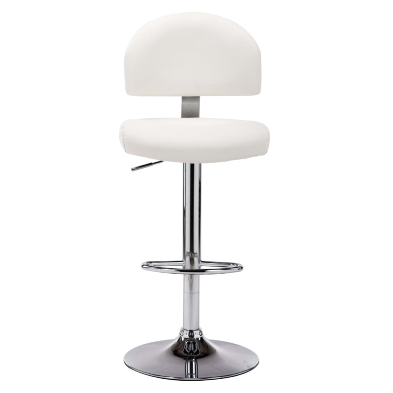 Barhocker 2 Stk. Weiß Kunstleder