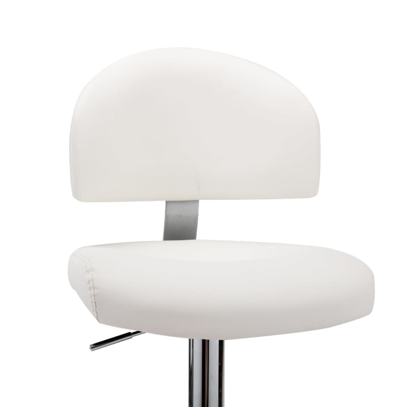 Barhocker 2 Stk. Weiß Kunstleder