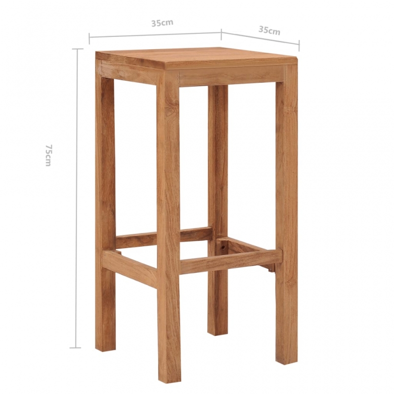 Barhocker 4 Stk. Massivholz Teak