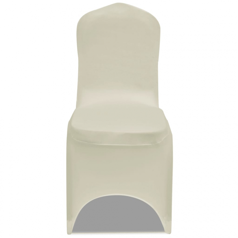 Stretch-Stuhlhussen 12 Stk. Creme