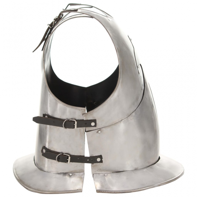 Mittelalterlicher Ritter-Brustpanzer Kürass LARP Replik Silbern Stahl