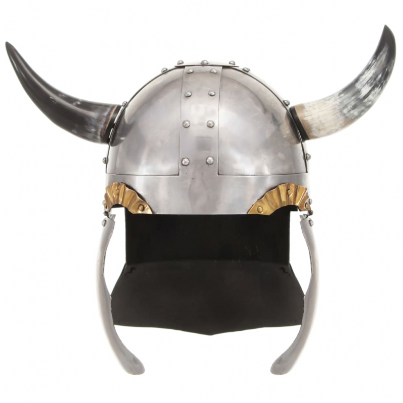 Fantasy Wikingerhelm LARP Silbern Stahl