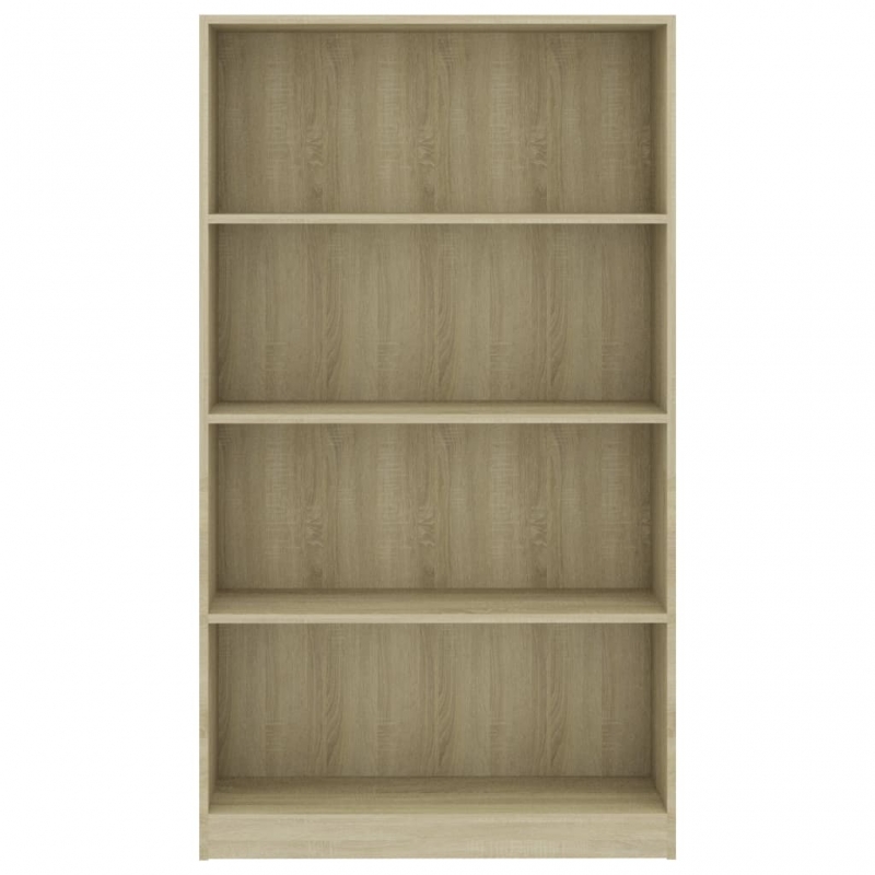 Bücherregal 4 Fächer Sonoma-Eiche 80x24x142 cm Holzwerkstoff