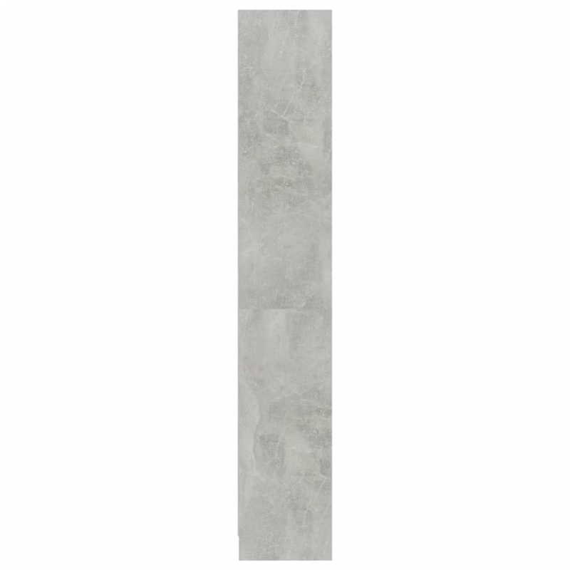 Bücherregal 4 Fächer Betongrau 80x24x142 cm Holzwerkstoff