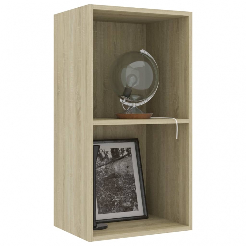 Bücherregal 2 Fächer Sonoma-Eiche 40x30x76,5 cm Holzwerkstoff