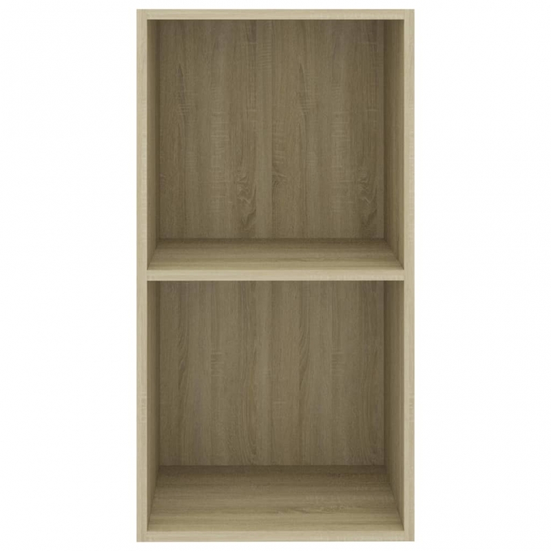 Bücherregal 2 Fächer Sonoma-Eiche 40x30x76,5 cm Holzwerkstoff