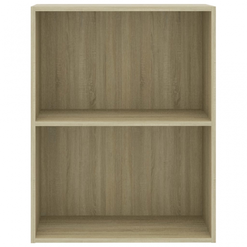 Bücherregal 2 Fächer Sonoma-Eiche 60x30x76,5 cm Holzwerkstoff