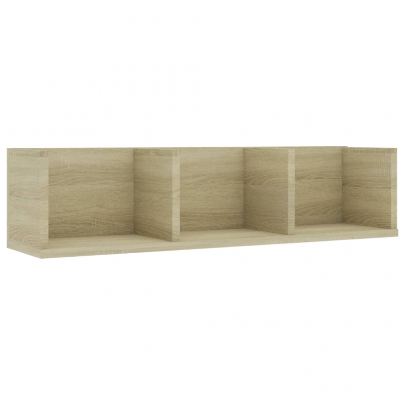 CD-Wandregal Sonoma-Eiche 75x18x18 cm Holzwerkstoff