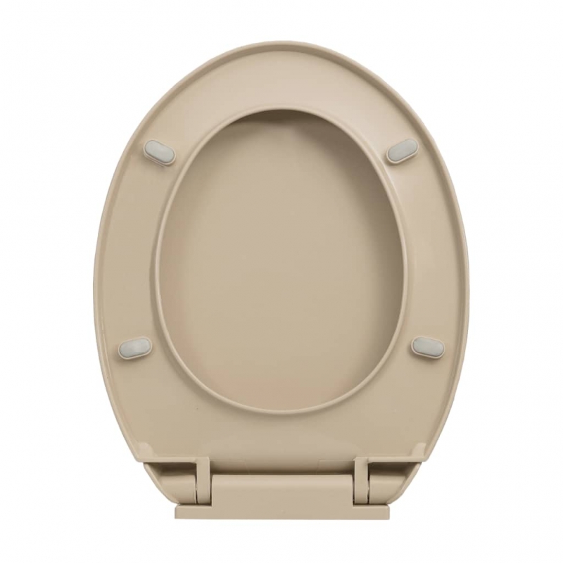 Toilettensitz mit Absenkautomatik Beige Oval