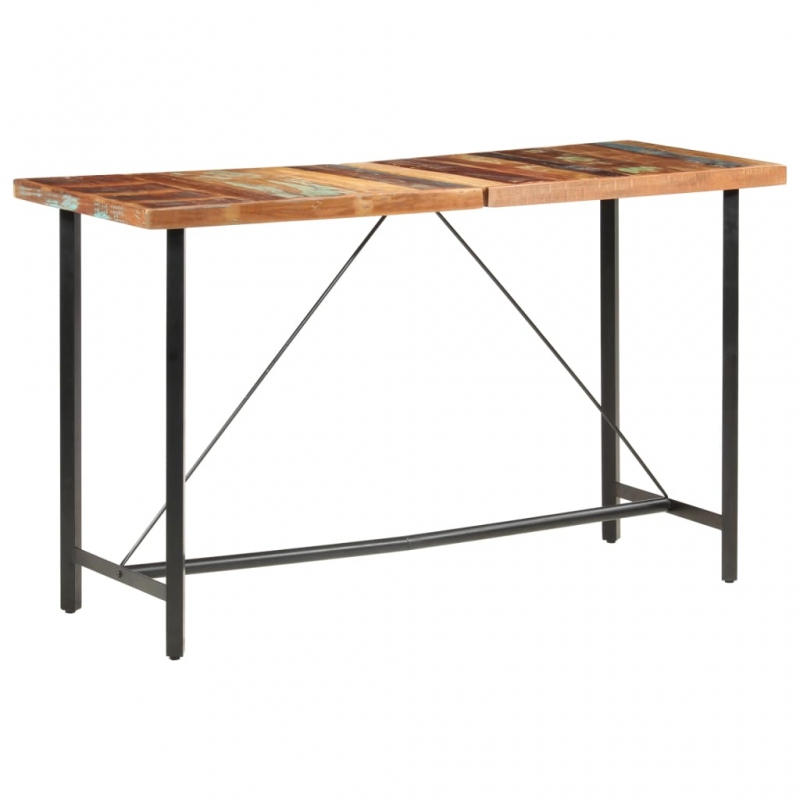 Bartisch 180 x 70 x 107 cm Recyceltes Massivholz
